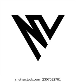 logotipo NL, vector, moderno inicial, Símbolos abstract eps.10