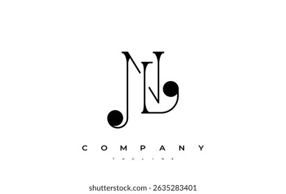 NL Typography Logo Design. Stylish monogram design depiction featuring the letters N and L combined in an artistic signature style, delivering a unique and creative visual representation.