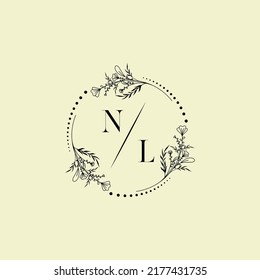NL wedding initial logo letters in high quality professional design that will print well across any print media
