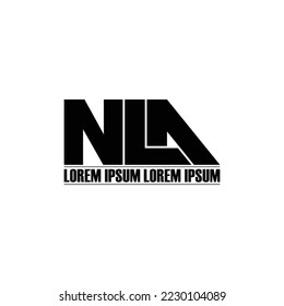 Vector de diseño de logotipo de monograma de carta NLA