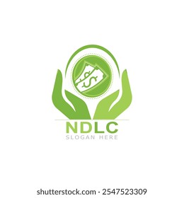 NLDC money Logo design. cultivation and seed logo. Vector logo design.
