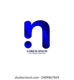 n-letter logo design with luxurious shape and modern style