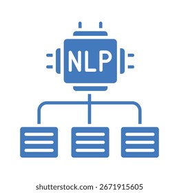 NLP color flat icon for digital and print projects.  Minimal clean icons for apps and websites. Modern simple icons for UI UX and branding