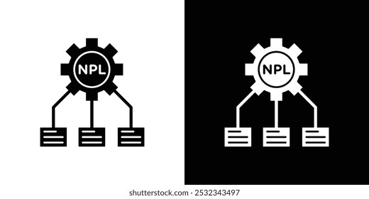 Ícone NLP isolado de logotipo linear