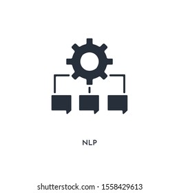 nlp icon. simple element illustration. isolated trendy filled nlp icon on white background. can be used for web, mobile, ui.