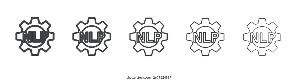 NLP icon simple illustration collection symbol