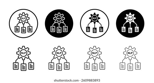 NLP icon Simple thin outline