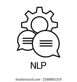 NLP icon Vector logo set flat
