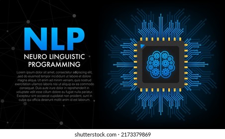 NLP - Neuro linguistic programming, medical concept. Vector stock illustration.