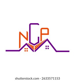 NLP Diseño de logotipo de Real State, NLP logotipo simple y moderno. Diseño de alfabeto lujoso de PNL  