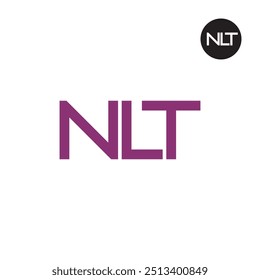 Diseño de monograma de letra de logotipo NLT