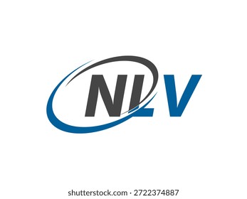 NLV letra creativa moderna elegante swoosh logo de diseño. logotipos