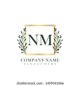 NM Initial beauty floral logo template