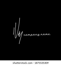 NM initial handwriting black background