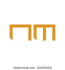 NM initial letter logo template vector icon design