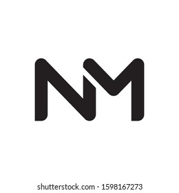 NM initial letter logo template vector icon design