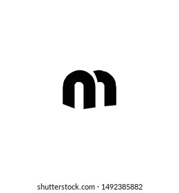 nm initial letter logo vector