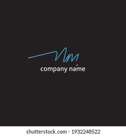 nm isolated black vector initial concept design handwriting signature for identity