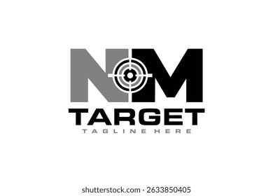 el logotipo del objetivo de la letra NM