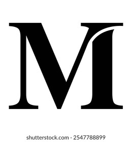 NM-Buchstabe schwarzes Logo Symbol Vorlage 2