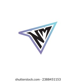 Coole Logokombination für NM-Buchstaben oder Logo für Spiele als inspirierendes Design