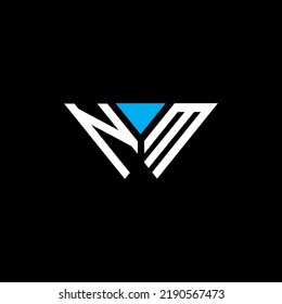 Diseño creativo del logotipo de la letra NM con gráfico vectorial, logotipo NM simple y moderno.