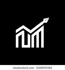 NM letter logo creative design with vector graphic, NM simple and modern logo.
