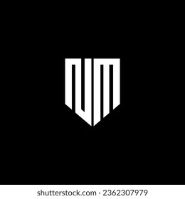 NM letter logo design with black background in illustrator. Vector logo, calligraphy designs for logo, Poster, Invitation, etc.