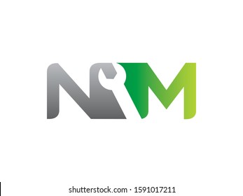 NM Letter logo or symbol template design