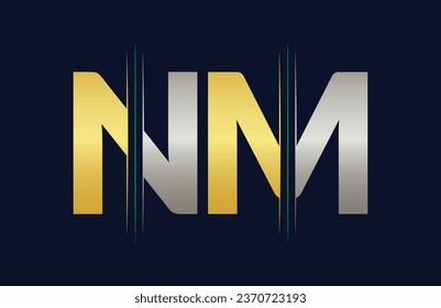 NM Letter Logo Template Illustration Design.
