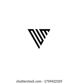 resumen del logotipo vectorial de letra nm