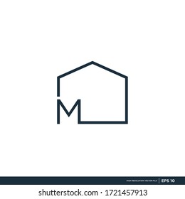 "NM" letter vector logo with a unique, clean and elegant shape	
