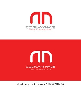 Ilustración del logotipo de NM. de color rojo. conectarse entre sí