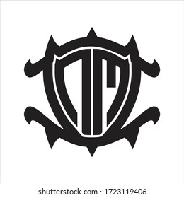 NM Logo monogram isolated with frame shield shape design template