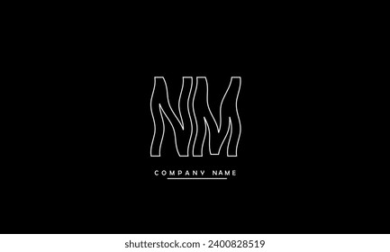 NM, MN Abstract Letters Logo Monogram