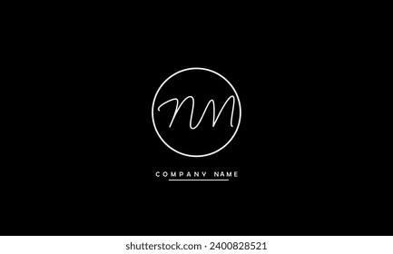 NM, MN Abstract Letters Logo Monogram