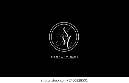 NM, MN Abstract Letters Logo Monogram