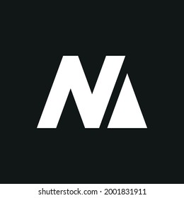 NM MN combination letter logo, up arrow triangle. Minimalist simple and unique. Vector logo design