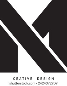 NM, MN letter modern logo vector design
