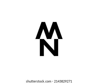 NM MN logo design vector template
