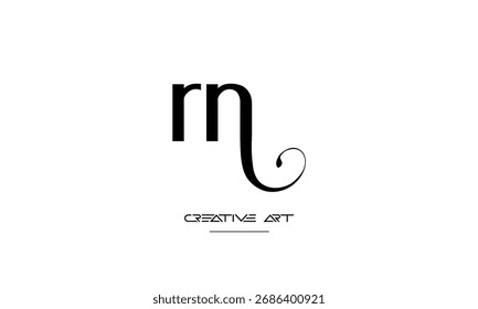 NM, MN, N, M abstract letters logo monogram