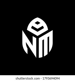 NM monogram logo with a cypress shape luxury style design template