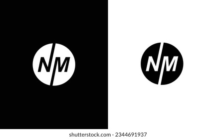 NM ,N ,M Abstract Letters Logo Monogram