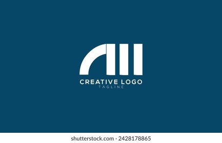 NM NW Abstract initial monogram letter alphabet logo design