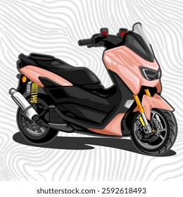 The N-max motorbike is an automatic type with currently popular color combinations, with several modifications to the parts