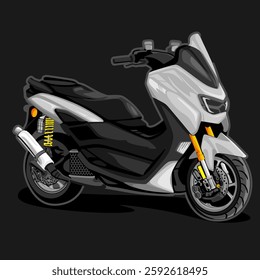 The N-max motorbike is an automatic type with currently popular color combinations, with several modifications to the parts