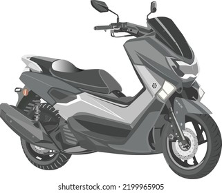 nmax motorbike vector image, can be used for icons, for logos that are characteristic of motorbikes
