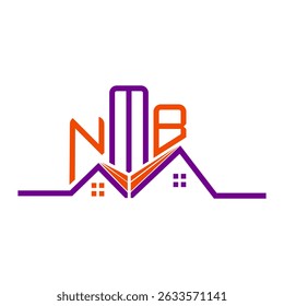 Projeto do logotipo NMB Real State, logotipo NMB simples e moderno. Design de alfabeto luxuoso NMB  