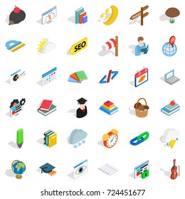 Nmber icons set. Isometric style of 36 number vector icons for web isolated on white background
