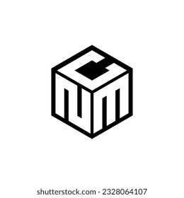 NMC letter logo design in illustration. Vector logo, calligraphy designs for logo, Poster, Invitation, etc.